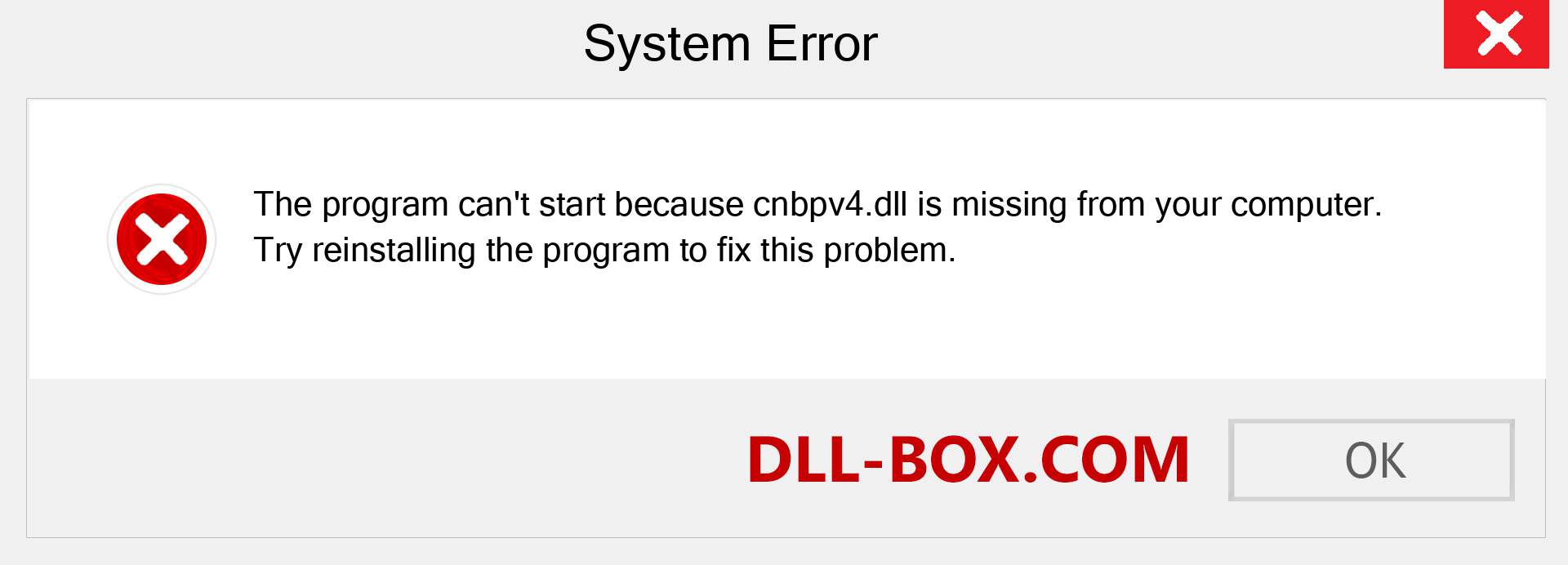  cnbpv4.dll file is missing?. Download for Windows 7, 8, 10 - Fix  cnbpv4 dll Missing Error on Windows, photos, images